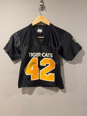 Signed Rob Hitchcock Vintage Hamilton Tiger Cats Ticats CFL Football Jersey